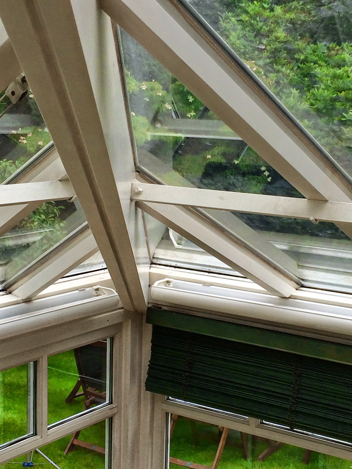 The internal glazing and bars cleaned and brightened.