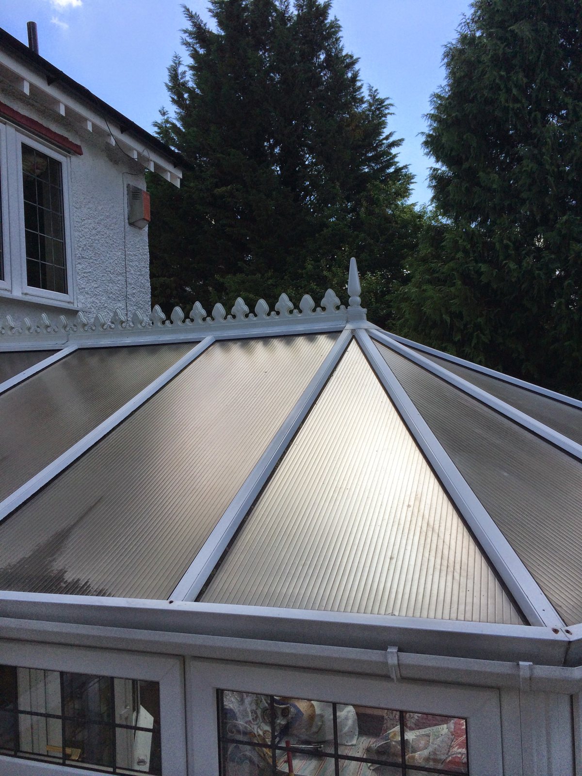 The panels clean and the conservatory brighter.