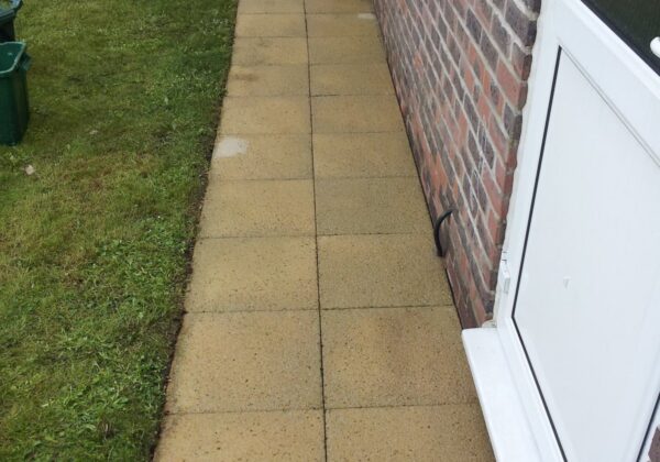 The slabs clean and back to their natural colour.
