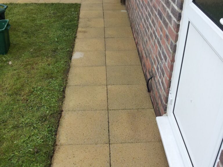 The slabs clean and back to their natural colour.
