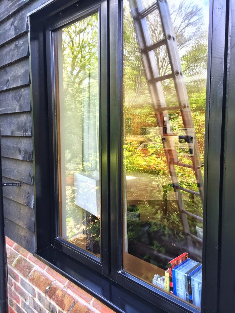The frames, sills and glass cleaned.