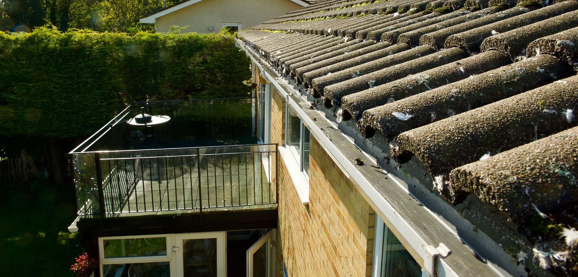 Gutter in Guildford after clearing
