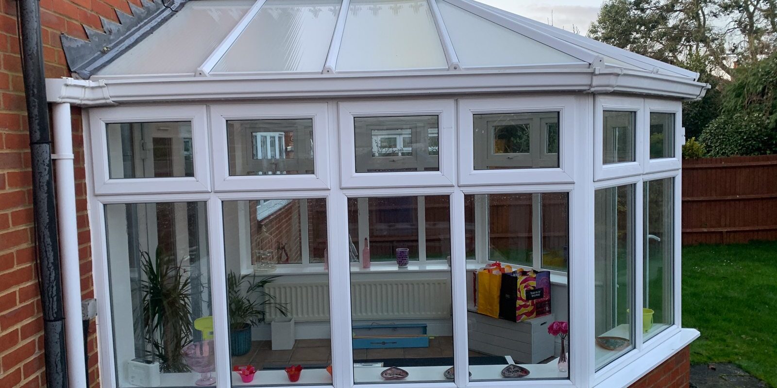 The roof, frames and finials cleaned.