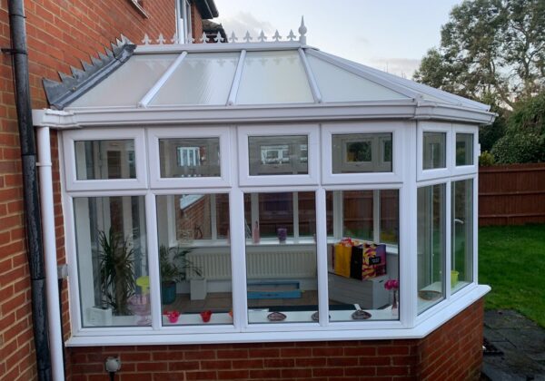 The roof, frames and finials cleaned.