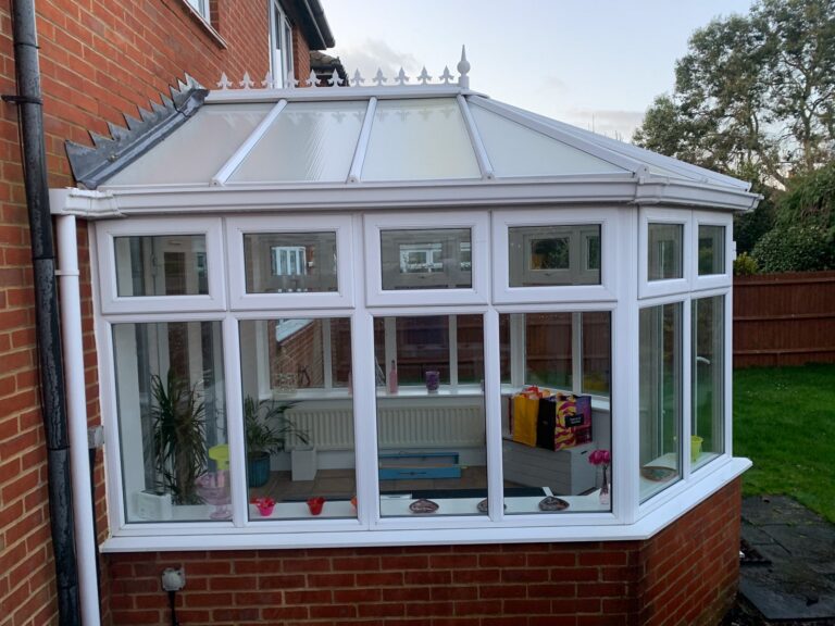 The roof, frames and finials cleaned.