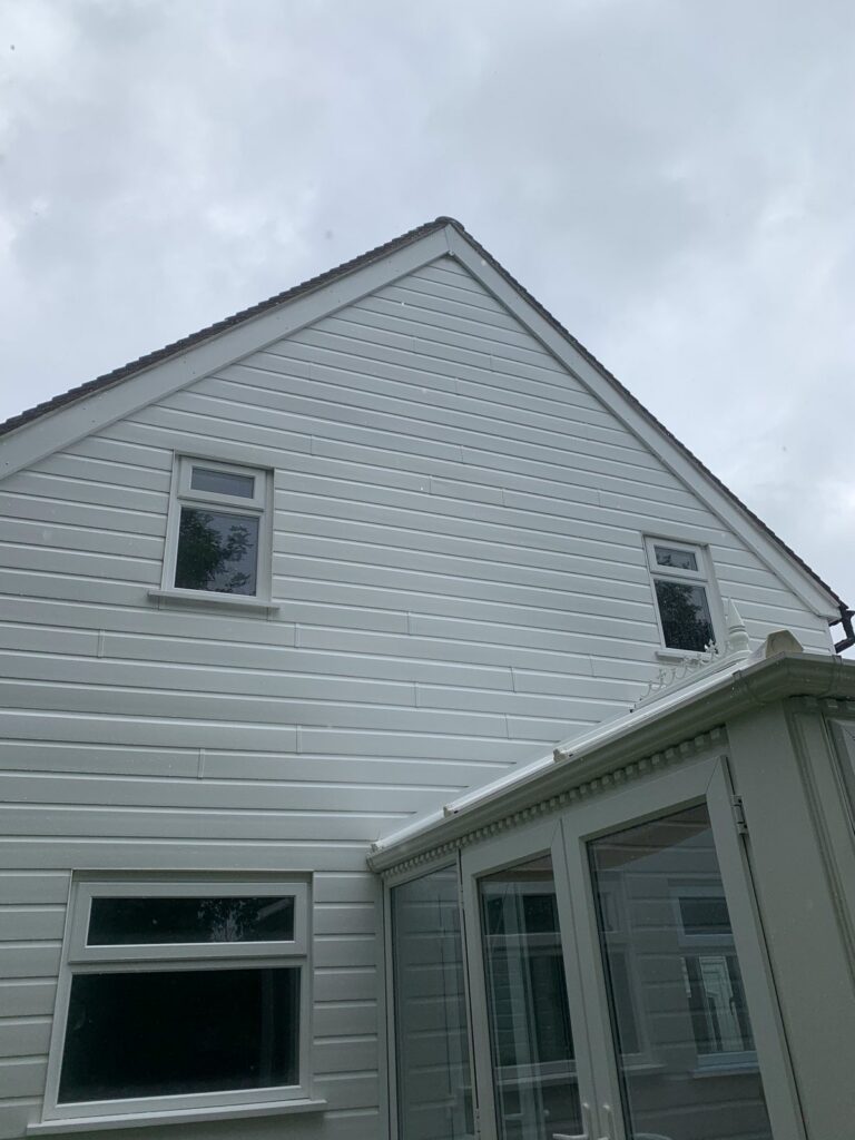 The conservatory roof and uPVC cleaned.