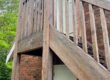 The deck and steps cleaned.