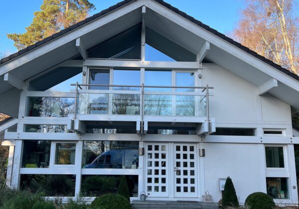 The cladding, fascias and soffits cleaned.
