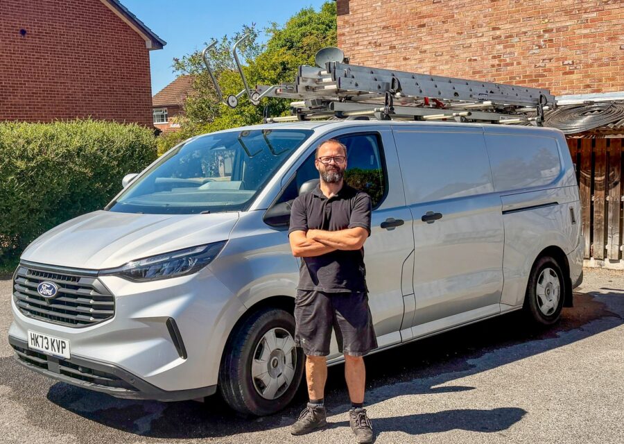 Integrity Window Cleaning van in Guildford, Surrey
