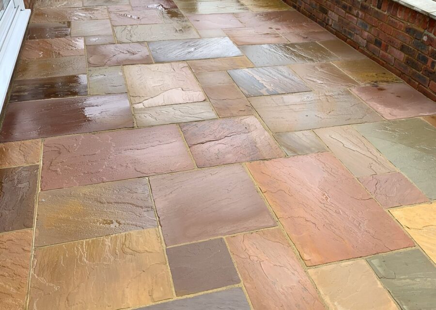 The sandstone cleaned.