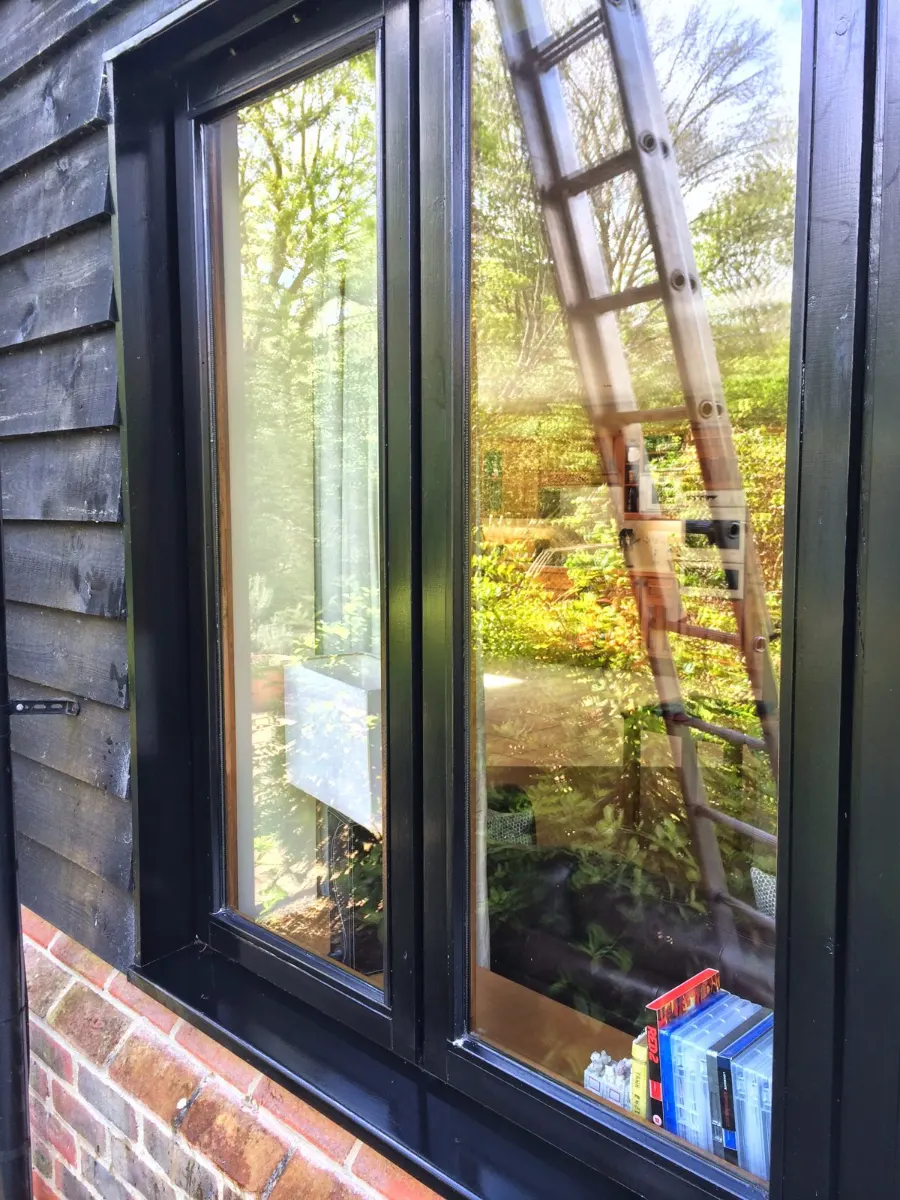 The frames, sills and glass cleaned.